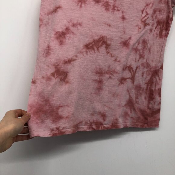 Victoria’s Secret Pink red and pink  tie dye vneck t-shirt - Picture 6 of 12